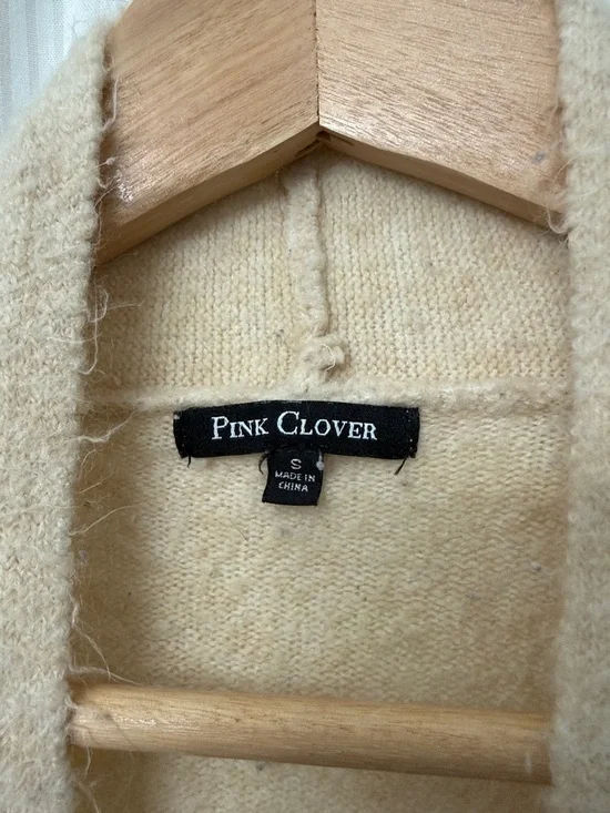Pink Clover StitchFix Oatmeal & Brown Fuzzy Open Cardigan - Picture 3 of 5